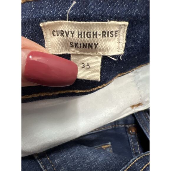 Madewell Womens Curvy High Rise Skinny Ankle Women Jeans Dark Wash USA Size 35 - Picture 11 of 13